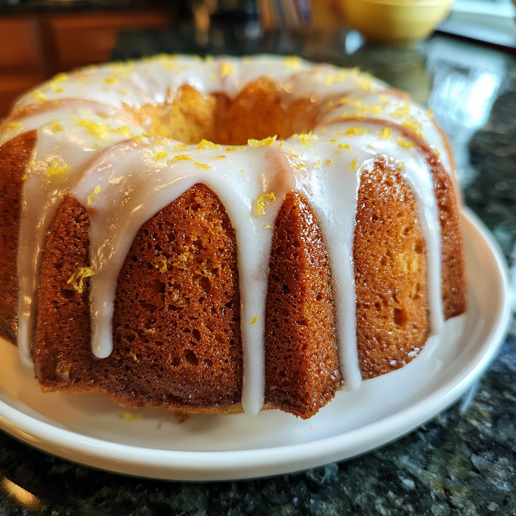 Zitronenkuchen mit Frischkäseglasur