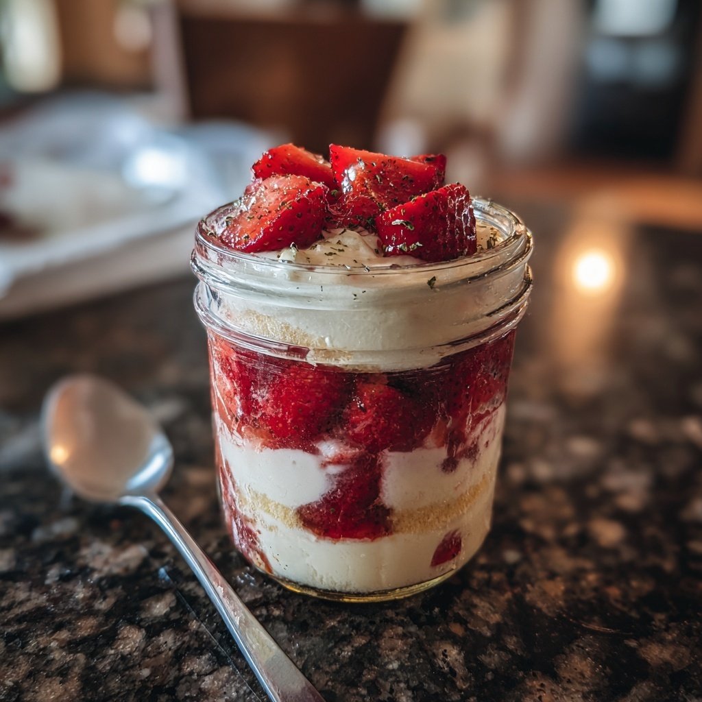 Erdbeer Mascarpone Dessert Im Glas