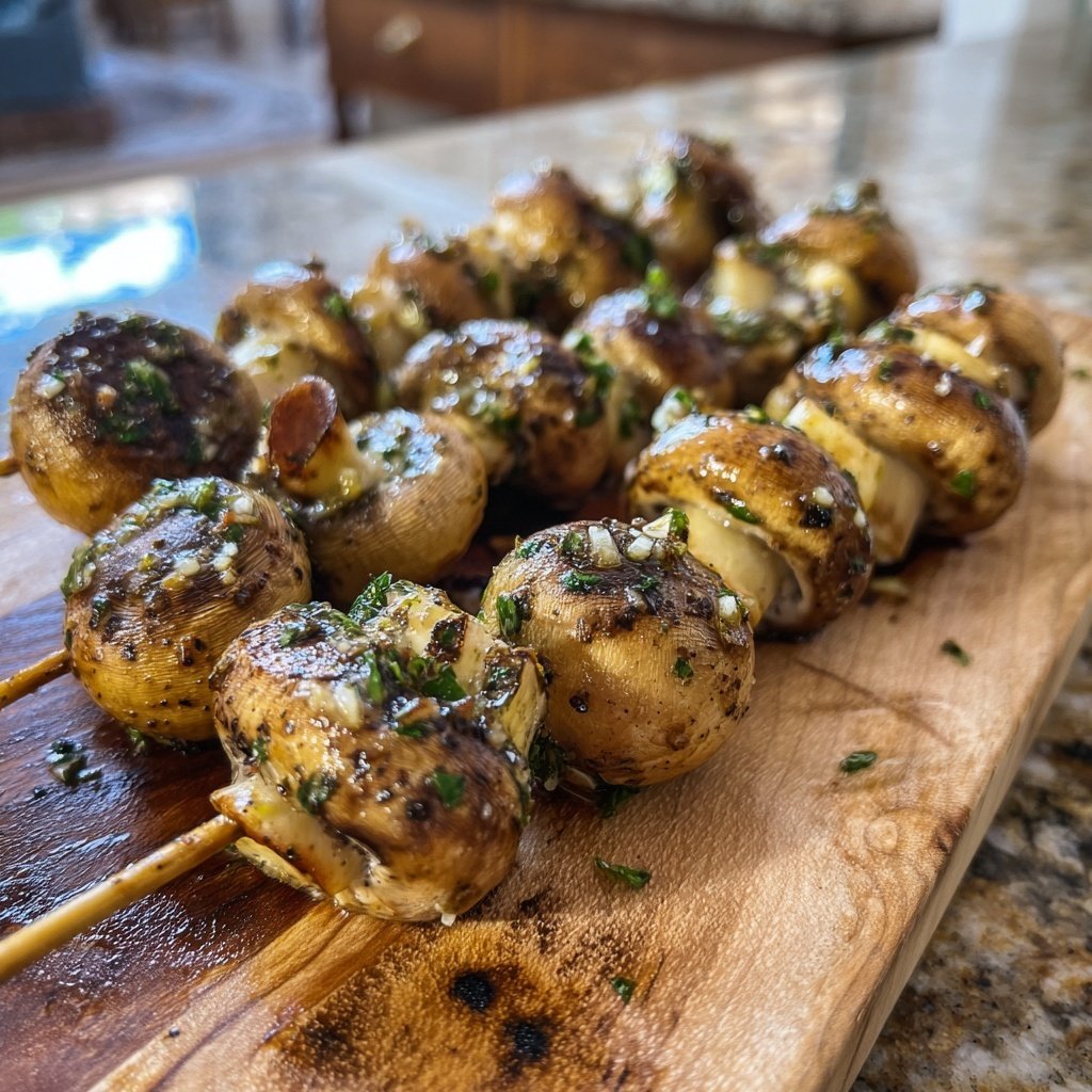 Gegrillte Champignons Mit Knoblauch
