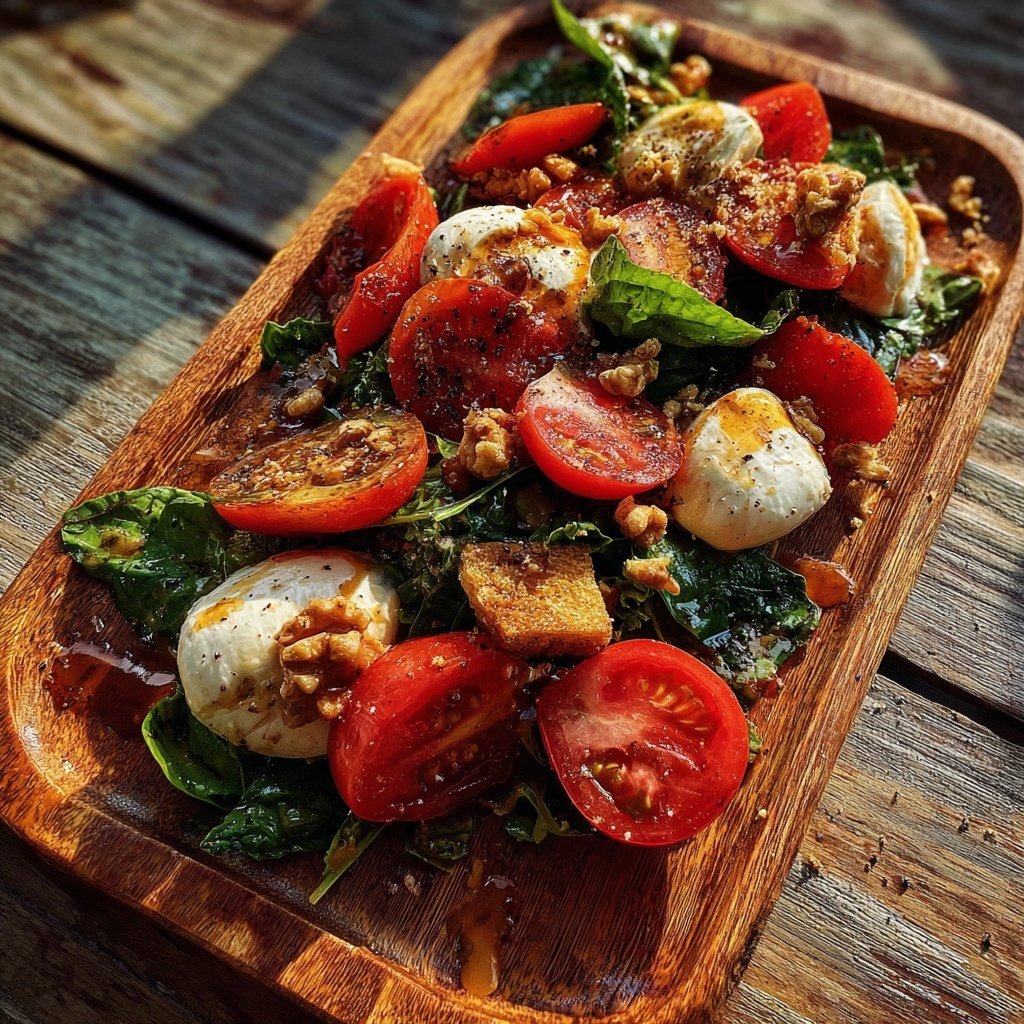 Salat Zum Grillen Mit Tomaten Und Mozzarella