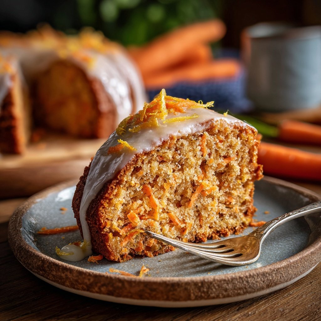 Karottenkuchen mit Zitronenguss