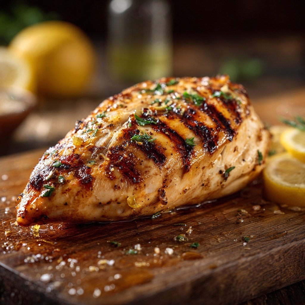 Gegrillte Hähnchenbrust Mit Zitronensaft
