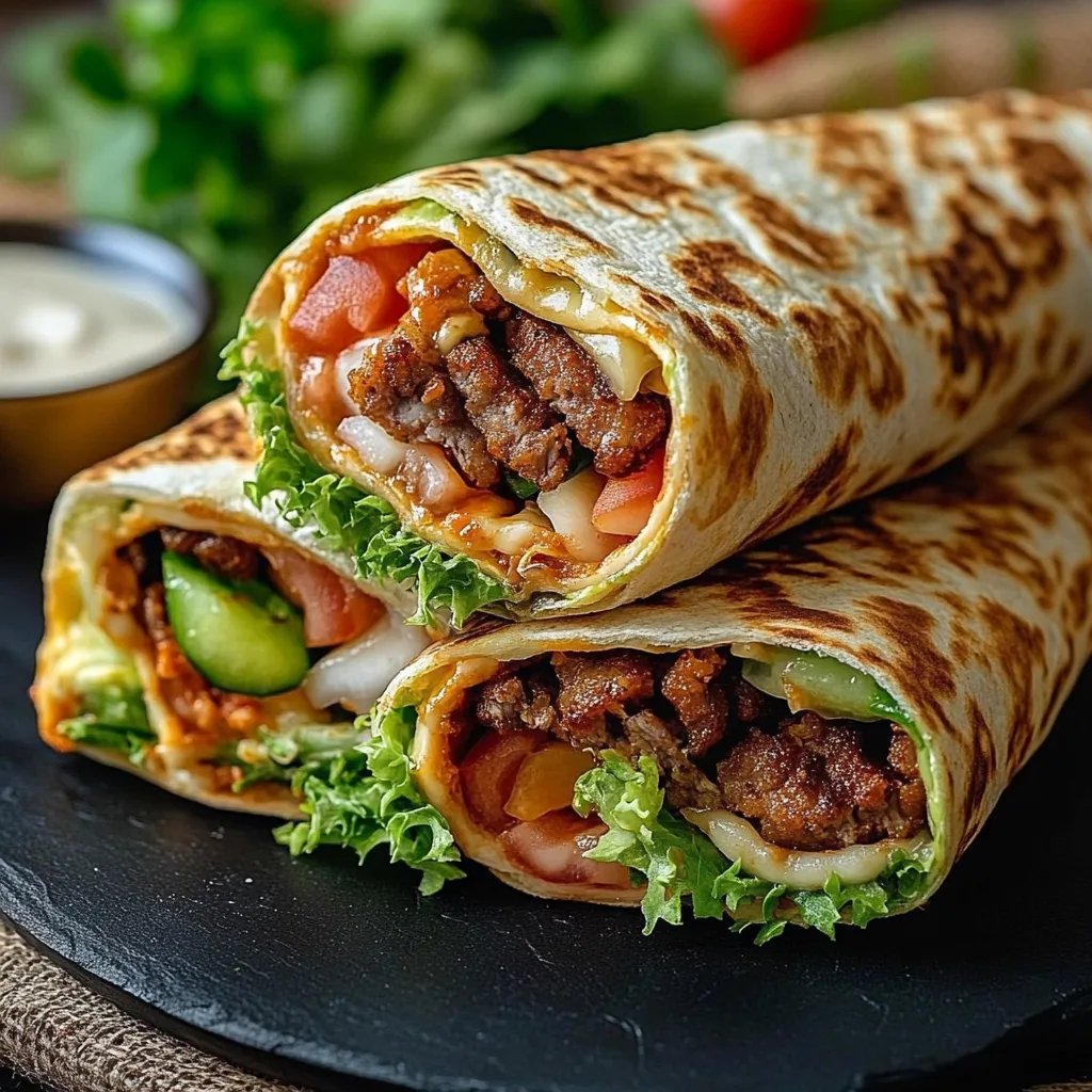 Kalorienarmer Burger-Wrap unter 250 Kalorien – Der gesunde Burger-Genuss!