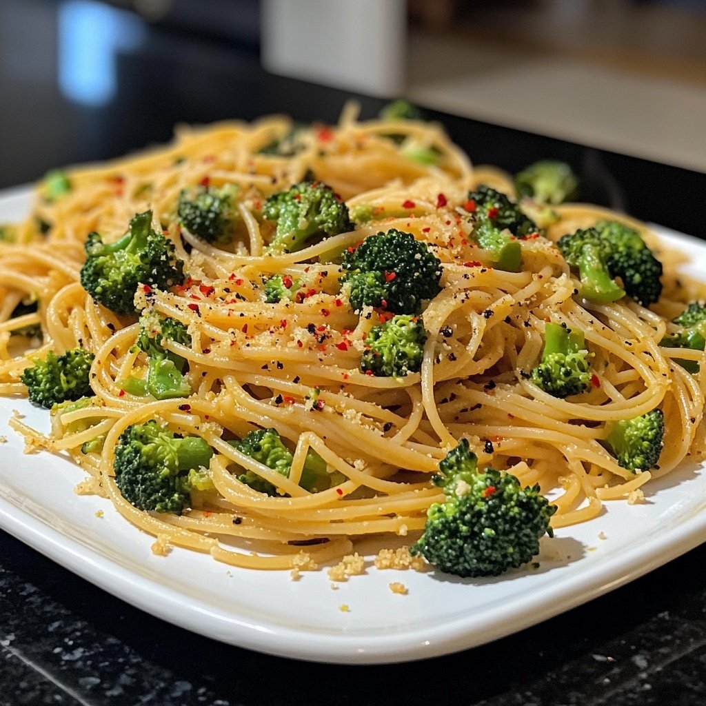Spaghetti mit Brokkoli und Chili