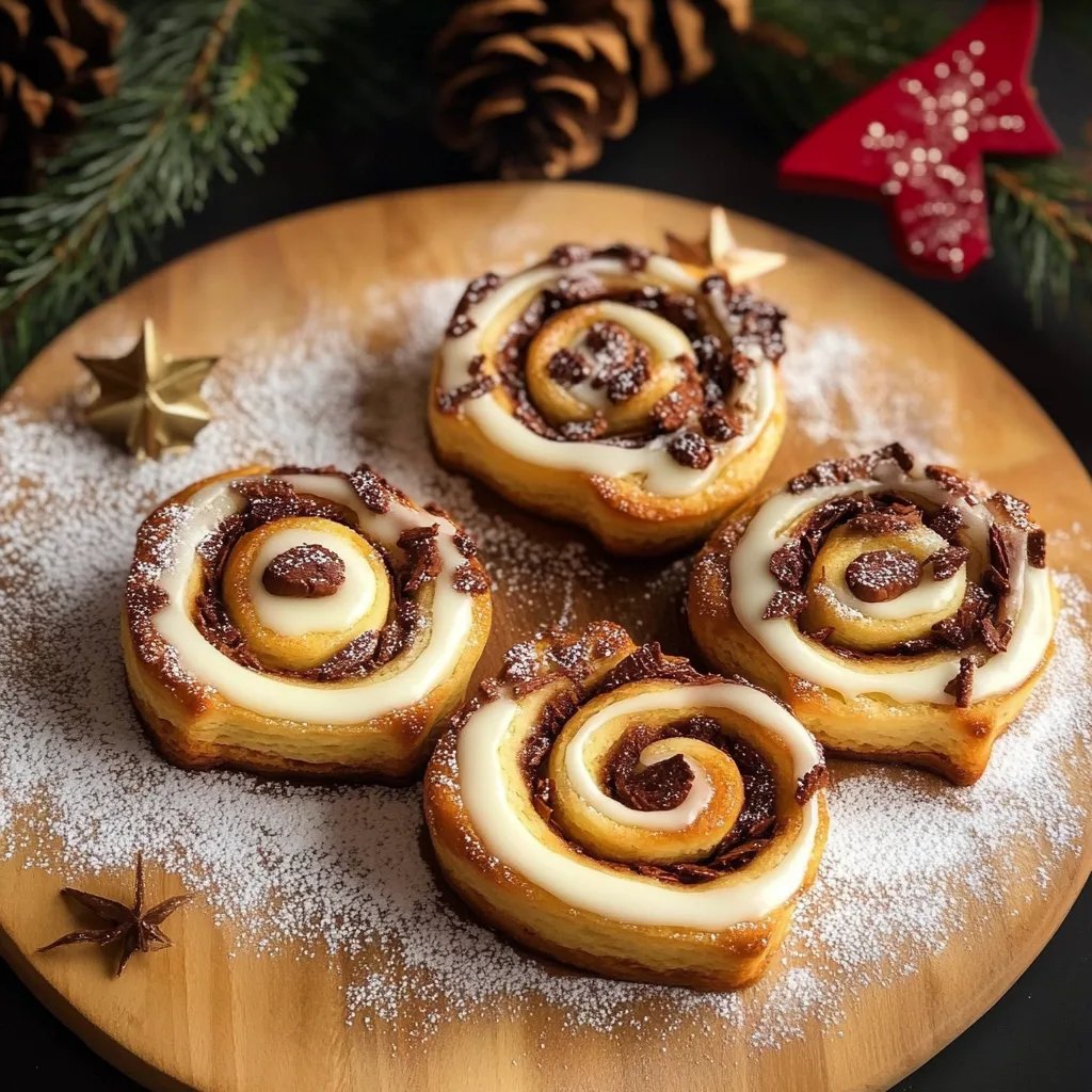 Festliche Blätterteig-Tannenbäume