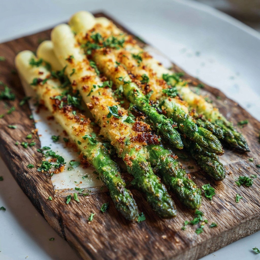Grüner Spargel Mit Parmesan Kruste