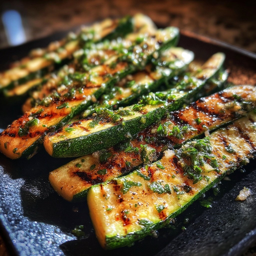 Knusprige Grill Zucchini Mit Knoblauch