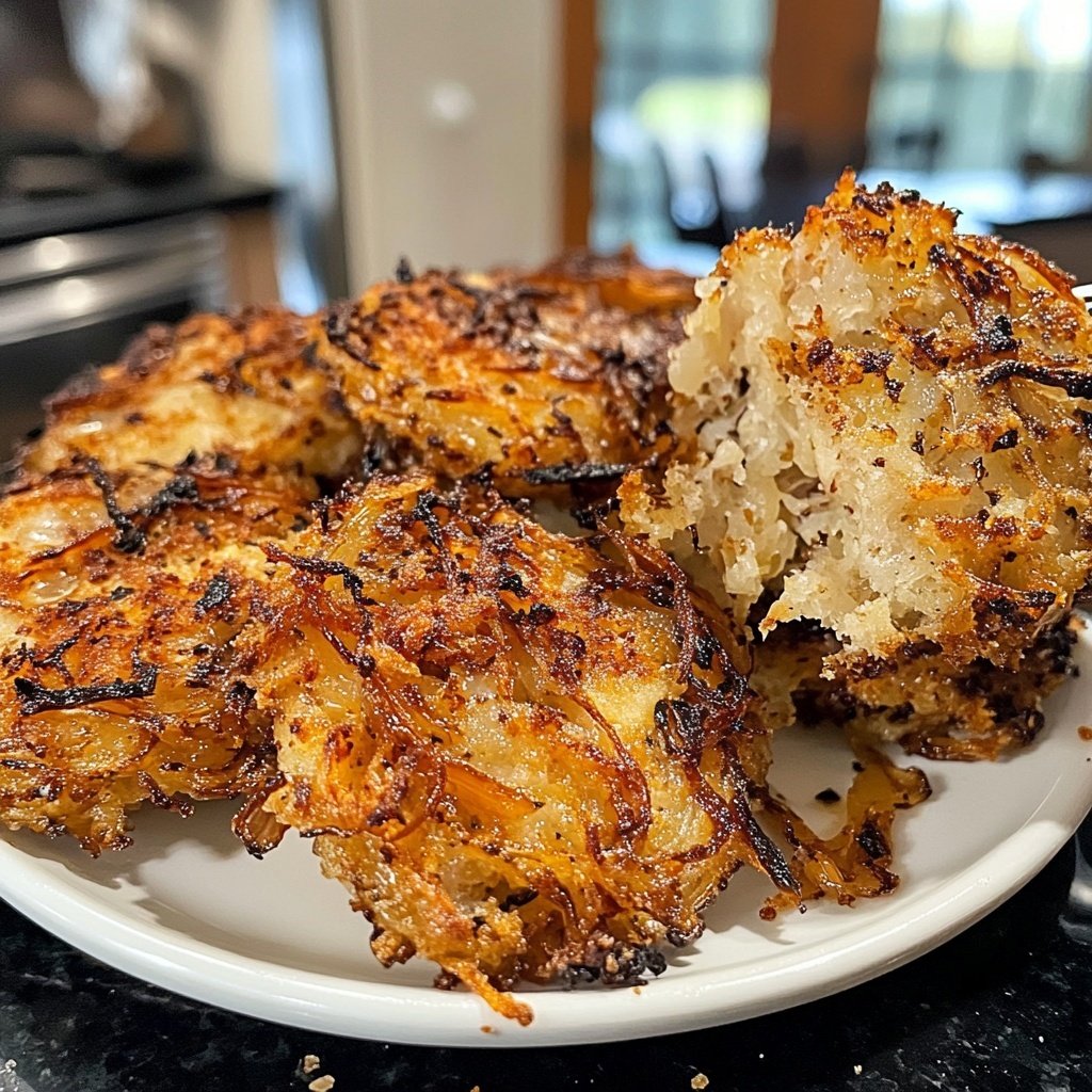 Kartelstampf mit karamellisierten Zwiebeln