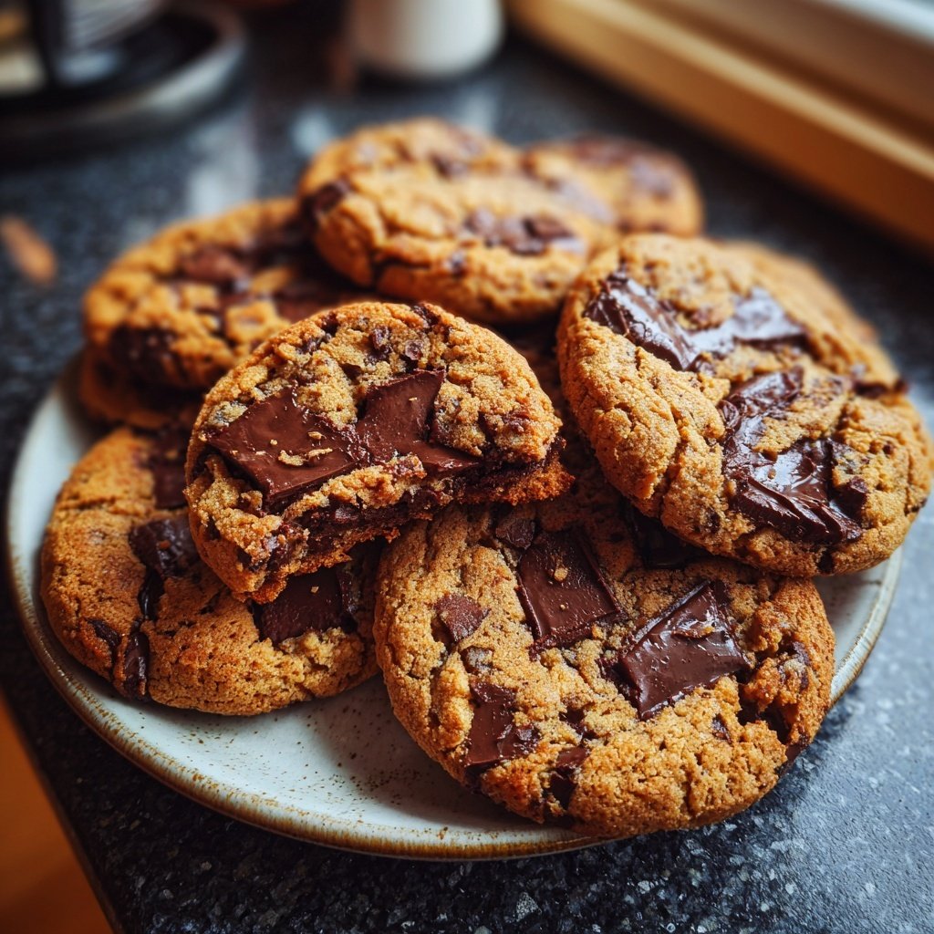 Cookies mit dunkler Schokolade