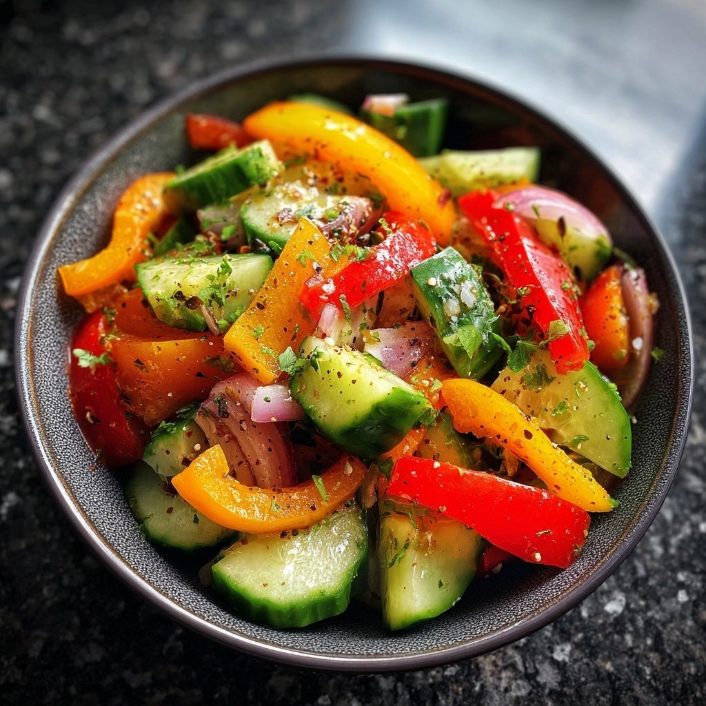 Bunter Salat Zum Grillen Mit Gurke