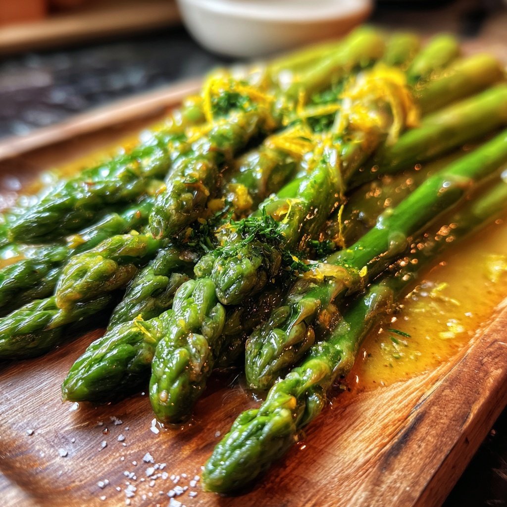 Grüner Spargel Mit Zitronenbutter