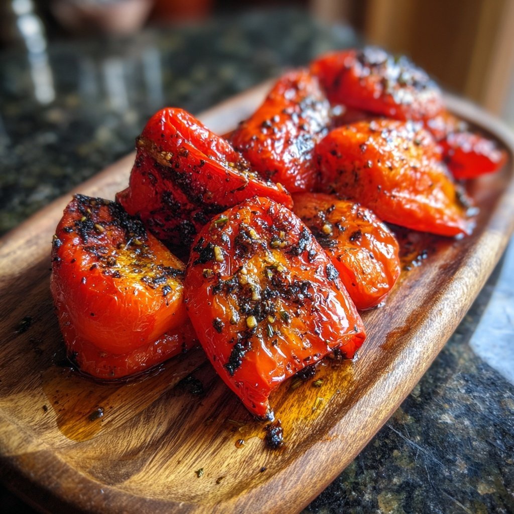 Gegrillte Paprika Mit Knoblauch