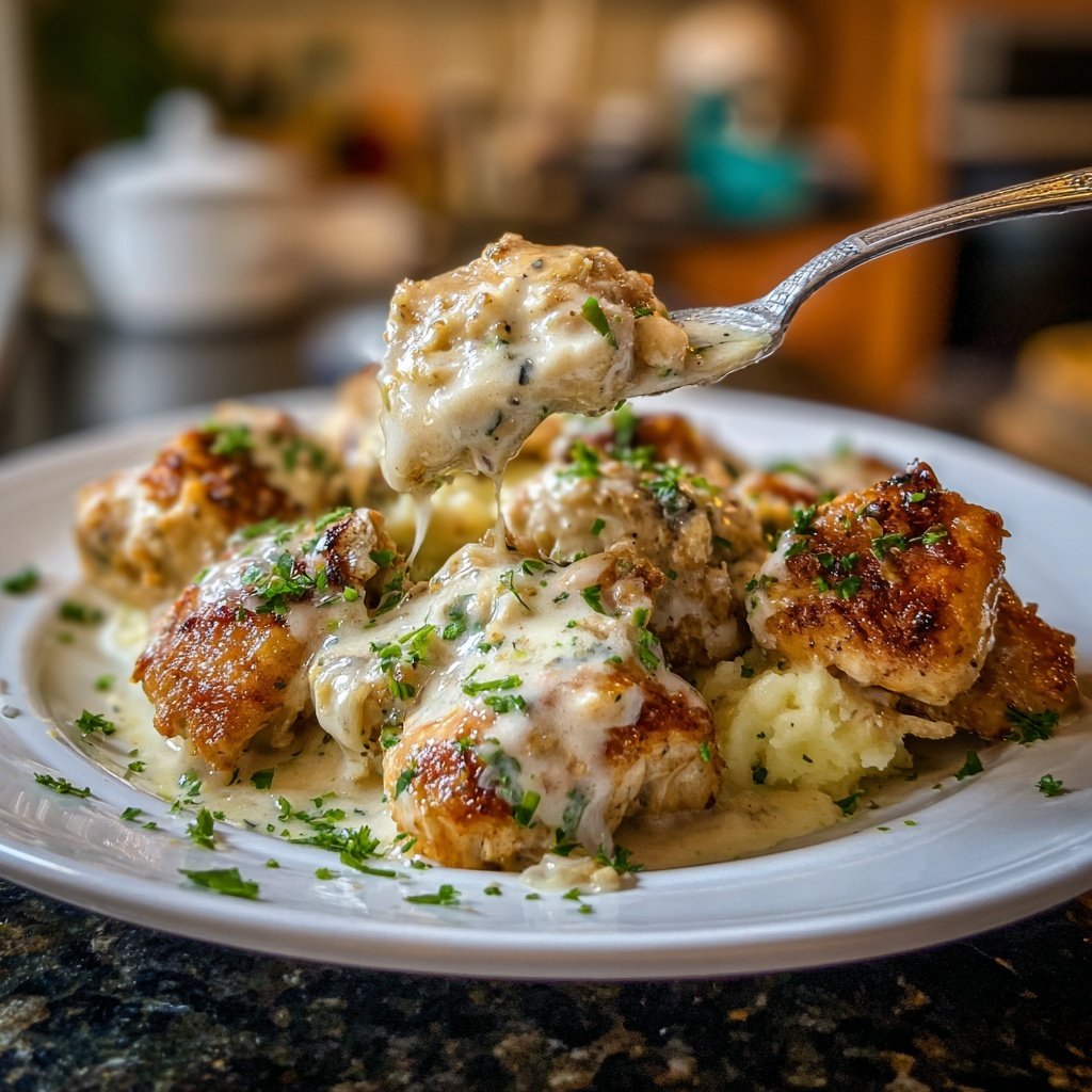 Hausmannskost Cremiges Hähnchen mit Kartoffelpüree