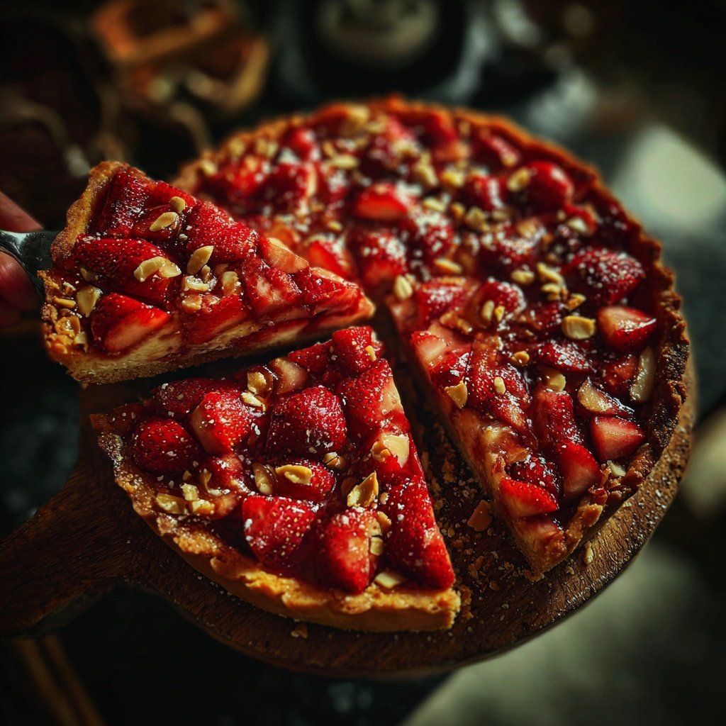 Erdbeerkuchen Mit Mandel Streuseln